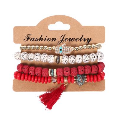 China Durable Handmade Multilayer Evil Eyes Bracelet For Protection for sale