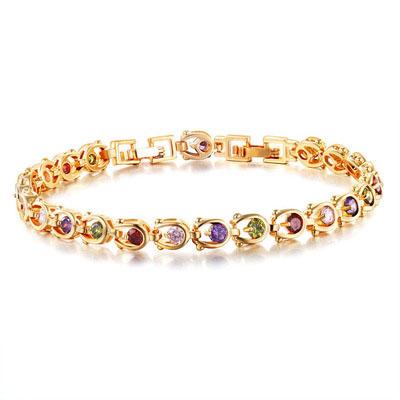 China Durable Tennis Bracelet Gold Heart Bracelets For Women Diamond Bracelet for sale