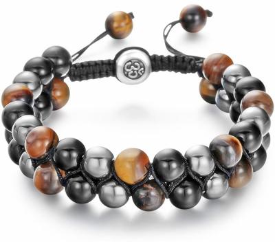 China 8MM Tiger Eye Natural Stone Bead Bracelet FASHIONABLE Healing Essential Oil Diffuser Bracelet for sale