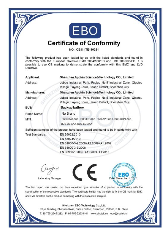 CE - Shenzhen Horizone Technology Ltd.