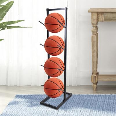 China JH-Mech Universal Multifunctional Storage Ball Rack 5-Tier Basketball and Indoor Outdoor Vertical Medicine Ball Storage Rack Exercise Ball Rack for sale