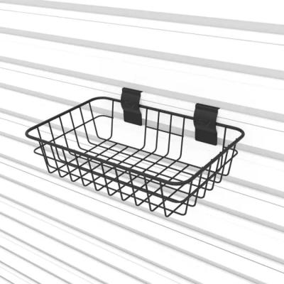 China JH-Mech Minimalist Square15-Inch x 11-Inch Vented Wire Basket Designed for Proslat PVC Slatwall Basket for sale