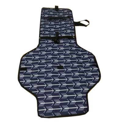 China 100% Eco-friendly Cobalt Blue Arrows Pattern Waterproof Portable Diaper Changing Pad for sale