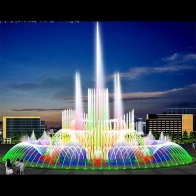 China Modern Stainless Interactive Music Fountain Dry Floor Fountain for sale