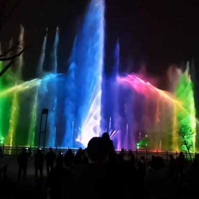 China Modern High Jet Solenoid Valve Led Light Floating Fountain Onsite Installation for sale