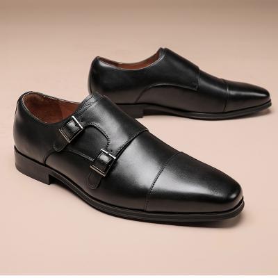 China New Insulative 2021 Height Elevator Leather Stylish Shoes High Quality Black Business Shoes Increasing Oxford Men's Casual Shoes for sale