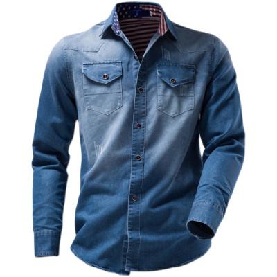 China Wholesale Autumn Winter Breathable Jeans Plus Size Mens Jackets Denim Men Shirt for sale