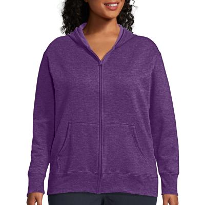 China Anti-wrinkle Spring Coat Royal Purple Cotton Fitted Hooded Hoodies Women's Quarter Zip Sweatshirt for sale