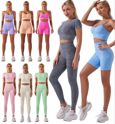 China Breathable Customized Recycled Spandex Customized Logo Printing Plaid Breathable Fitness Women Yoga Set for sale