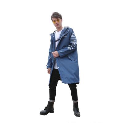 China 100% Rainfreem Long Waterproof Man And Woman Raincoats For Outdoor Activities PU Fashionable for sale