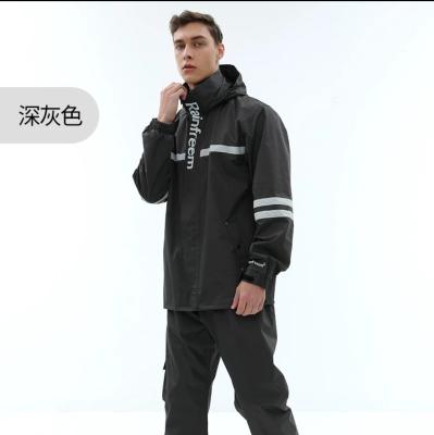 China Rainfreem Factory OEM Long Raincoat 100% Reflective 3M Brand Eco-friendly Adult Waterproof Rain Jacket Raincoat for sale