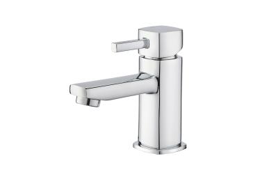 China Contemporary Brass Basin Mixer Taps Kraan Met Eén Handvat T8182W Te koop