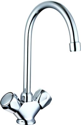 China Simple Design Dual Handle Kitchen Faucet Taps / Modern Kitchen Sink Mixer Taps for sale