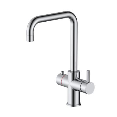 China Moderne kokende warmwaterkranen Messing Instant Hot Water Faucet Met Eén Handvat Te koop