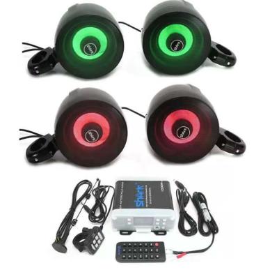 China Waterproof Motorcycle Audio 4ch W 1000 With FM Radio AUX BT USB SD. IN for ATV UTV Marine for sale