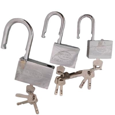 China Iron Lock Harden Steel Long Shackle Shiny Cr Plating Square Locks Bars Cylinders for sale