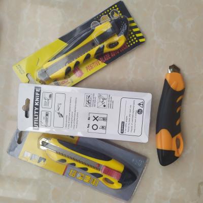 China ABS Knife Housing Rubber Coating Knives 18mm Pocket Cutter Okapi Hot Customers Customized Logo Packing Articulos de acero inoxidable for sale