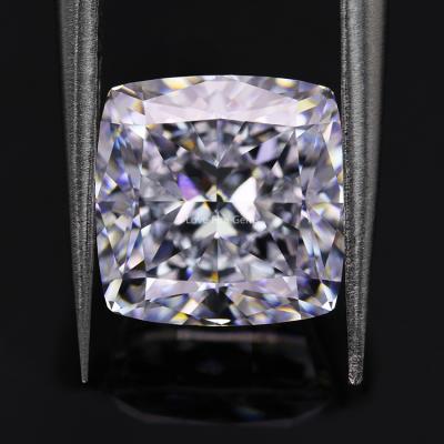 China 4K Running Loose Gemstone Color Game Or Fire Crushed Synthetic Cubic Zirconia Radiant Cushion Ice Cut White CZ Stone for sale