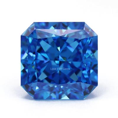 China Color Set Or Fire All Size 5a+ Zircon Gemstones Price Aqua Blue Octangle Shape Crushed Ice Cut Zircon CZ Stone for sale