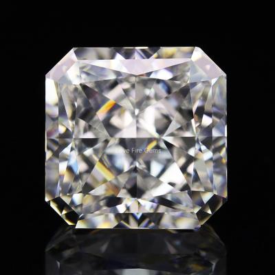 China Color Play Or Fire 5A+ In Stock Square Corner Color Light Yellow Zircon Gemstone Loose Cut Synthetic Crushed Ice Cut CZ Zirconia for sale