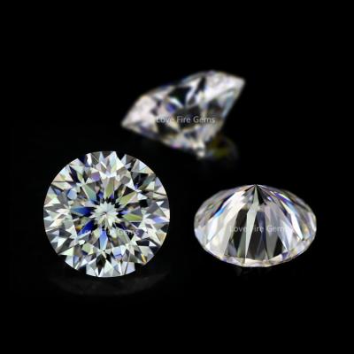 China Game or fire color vvs round shape 4.5mm gh color 520 loose plum white flower cut gra synthetic moissanite for sale