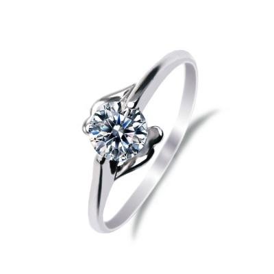 China Wuzhou Jewelry Wholesale 5a Cubic Zirconia Silver Ring 925 Sterling Silver Jewelry Ring for sale