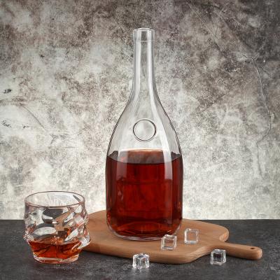 China Custom Empty Whiskey Ice Bottle 750ml Wine Bottle Glass Bottles for sale