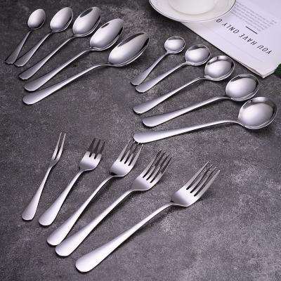 China Viable Custom LOGO Flatware Set Restaurant Hotel Stainless Steel Cutlery Set Forks Knives Spoons for sale