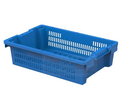 China Disposable stackable plastic case for no. fruits vegetables 600X400X160mm grocery store model TNX604014 for sale