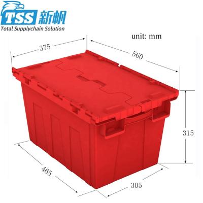 China Plastic Storage Container Security Turnover Plastic Crates Tote Box for sale