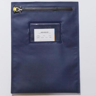 China Reusable Document Security Locking Bank Bag Plastic PVC Document Security Bag Seal Locking Bag for sale