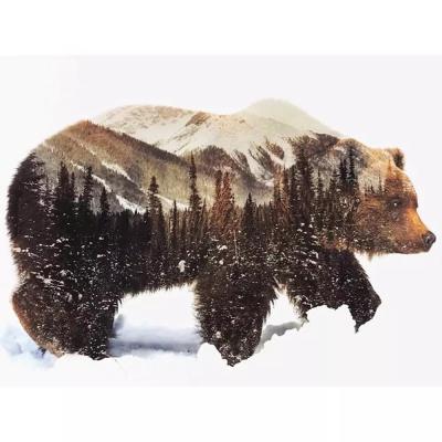 China Modern Home Decor Diamond Art Forest Cross Stitch Full Drill Mosaic Diamond Painting Animal Bear Embroidery for sale