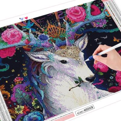 China 5D Diamond Embroidery Deer Full Drill Diamond Mosaic Animal Cross Stitch Modern Handwork Home Decoration for sale