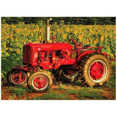 China Diamond Mosaic modern 5D Diamond Painting Sunflower Tractor Picture of faux stone Diamond Embroidery for sale