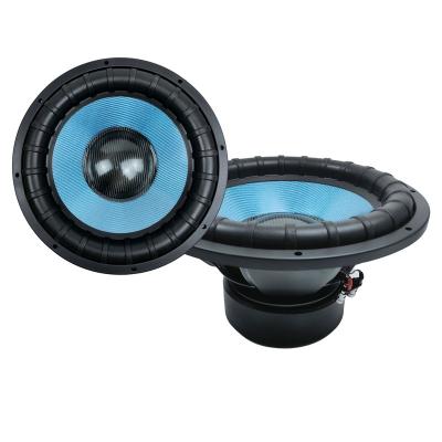 China SW-15FI Car 15inch True 1800W MAX Magnet Power Carbon Cone Universal Audio Subwoofer 15 Speaker BLUE for sale