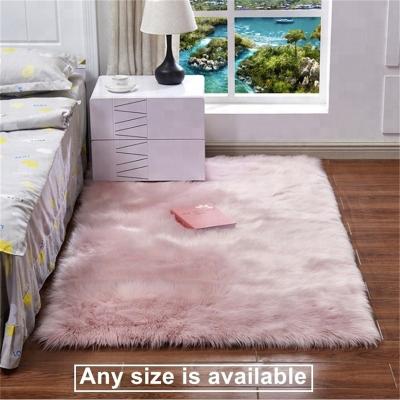 China Washable Wholesale Faux Rabbit Fur Luxury Blanket Hotel Carpet For Living Room for sale