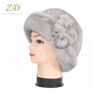 China COMMON Russian Style Women Winter Warm Skullcap Covers Fur Hat With Brim for sale