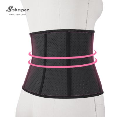 China Antibacterial S-SHAPER Shorts Torso Waist Trainers Cincher Corset Underbust Body Shaper Latex Sports Belt for sale