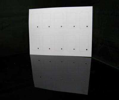 China PVC or PETG RFID HF Inlay Prelams 2 x 5 125 kHz for sale