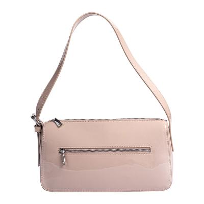 China Fashion Women Soft Macaron PU Leather Chic Minimalist Simple Small Shoulder Bag Handbag for sale