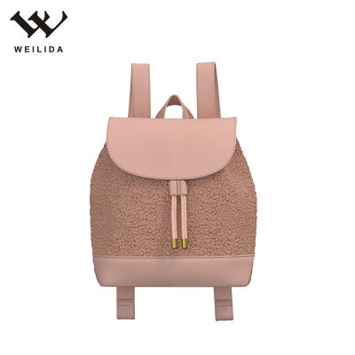 China Other Custom New Design Ladies PU Sherpa Girl Daily Backpack For Wholesale for sale