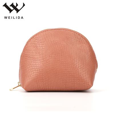 China Wholesale High Capacity Customized Fashion Mini Shell Bag PU Cosmetic Bag Makeup Bag For Women for sale