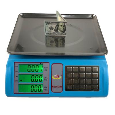 China Weight selection system DAWOD price scale 60kg mode 718 for vegetable commerical weighing scale 40kg electronic price food calculation scale for sale