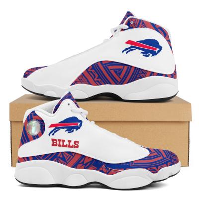 China Fashion\Comfortable\High Quality\Breathable\All-Season Custom Made American Football Team Logo Print High Top Sports Shoes Designs Mens Running Shoes Unisex Sneakers Fashion for sale