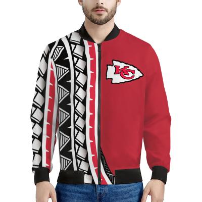 China Luxury QUICK DRY plus size NFL jackets design jackets Team Logo Print Coats Fashion unique American football men fall clothing for sale