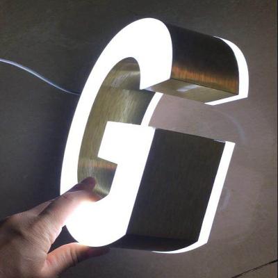 China Wholesale Buildings Custom 3d Lighting Mini Acrylic Rimless Led Illuminated Channel Letter Store Advertising Sign for sale