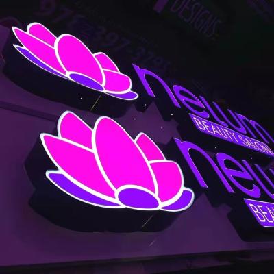 China Buildings Led Sign Acrylic 3D Panel Custom Logo Wall Sign Led Electronic Shop Outdoor Door Sign Led Channel Letters Light for sale