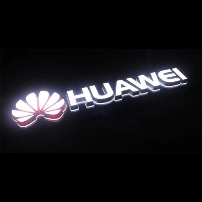 China Buildings custom logo acrylic sign luxury 3d light stainless steel outer channel letter led price illuminated electronic signs for sale