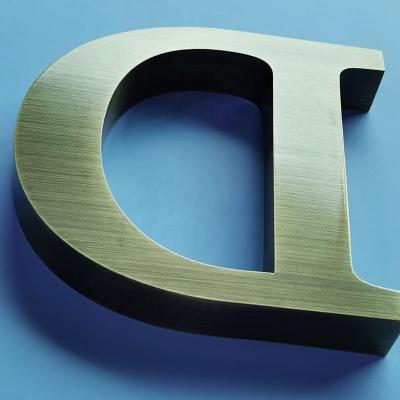 China Large Customized Stainless Steel Metal Lettering For Office Metal Alphabet Letters Cavity for sale