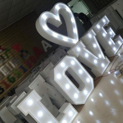 China Buildings A-Z 1-9 High Brightness Exterior 4ft Love Marquee Letters For Wedding for sale